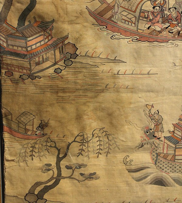 Chinese Kesi Panel, Riverscape - 9
