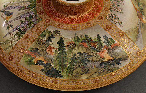 Japanese Kyo-Satsuma Vase, Kinkozan, Meiji - 3