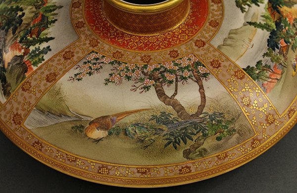 Japanese Kyo-Satsuma Vase, Kinkozan, Meiji - 4