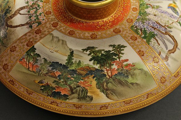 Japanese Kyo-Satsuma Vase, Kinkozan, Meiji - 5