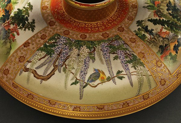 Japanese Kyo-Satsuma Vase, Kinkozan, Meiji - 6