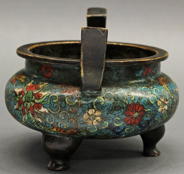 Chinese Cloisonne Censer, Ming - 2
