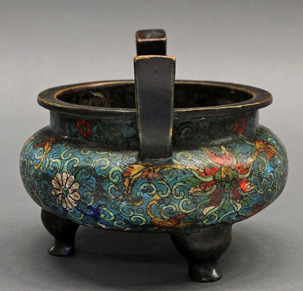 Chinese Cloisonne Censer, Ming - 4