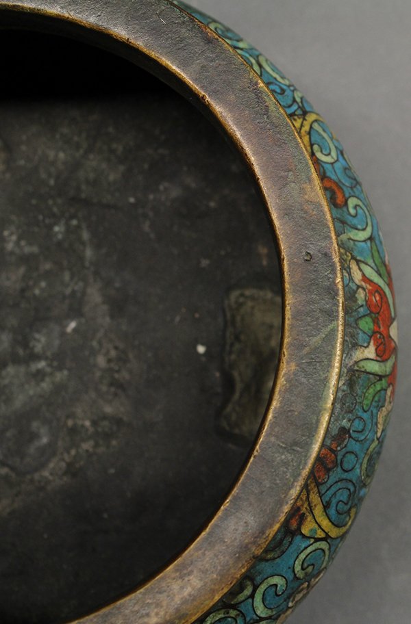 Chinese Cloisonne Censer, Ming - 6