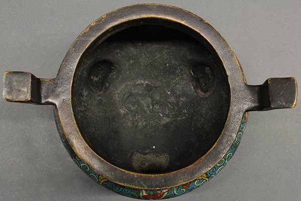 Chinese Cloisonne Censer, Ming - 7