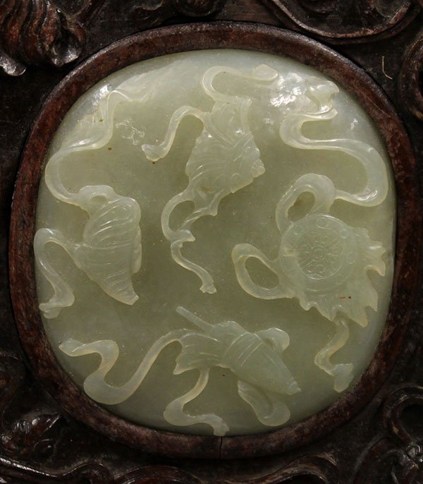 Chinese Jade and Wood Table Screen - 5