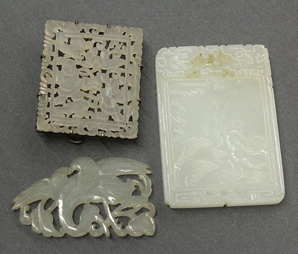Three Chinese Jade Plaques - 3