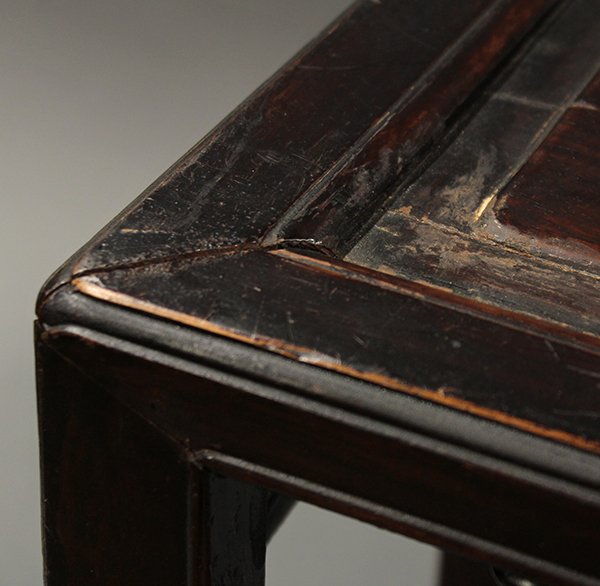 Two Chinese Rectangular Wood Stools - 10