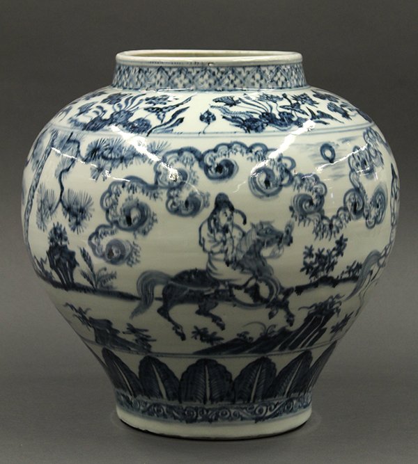 Chinese Blue-and-White Porcelain Jar - 2