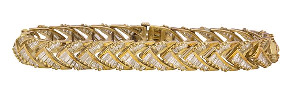 Yellow gold diamond bracelet