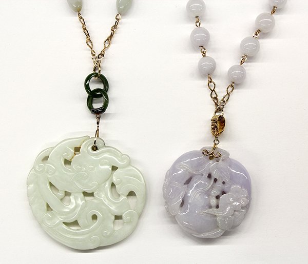 Two jade pendant necklaces - 2