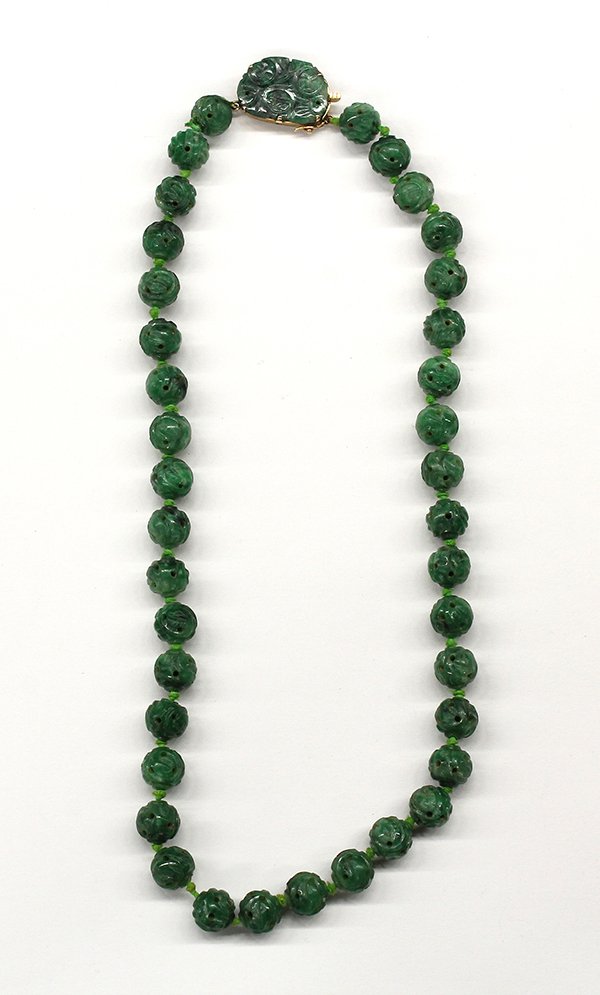 Jade necklace butterfly ear clips - 2
