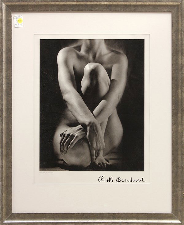 Posters, Ruth Bernhard, Appletree: Ruth Bernhard (Californian, 1905-2006), 3 Exhibition Posters including "Appletree," "Classic Torso with Hands," and "Doorknob," each signed by the artist, largest overall (with frame): 33"h x 27"w