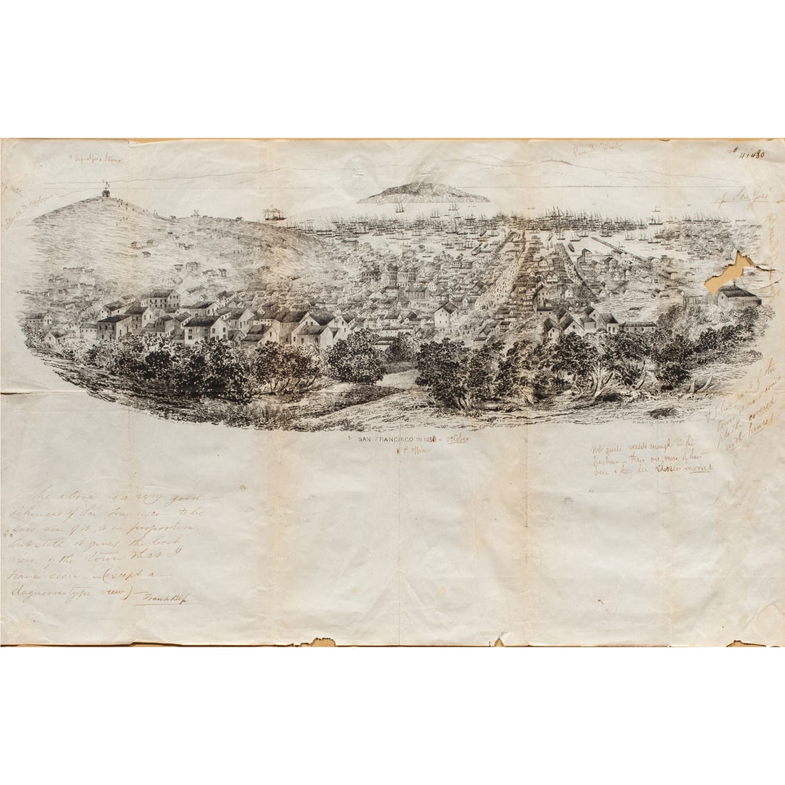 Print, View of San Francisco, 1850 (1 of 6)