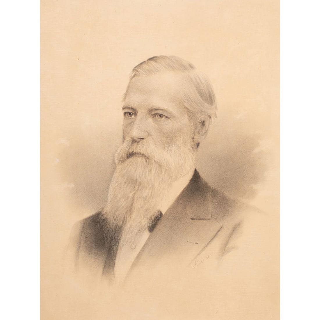 Work on paper, Portrait of Mark Hopkins (1 of 5)