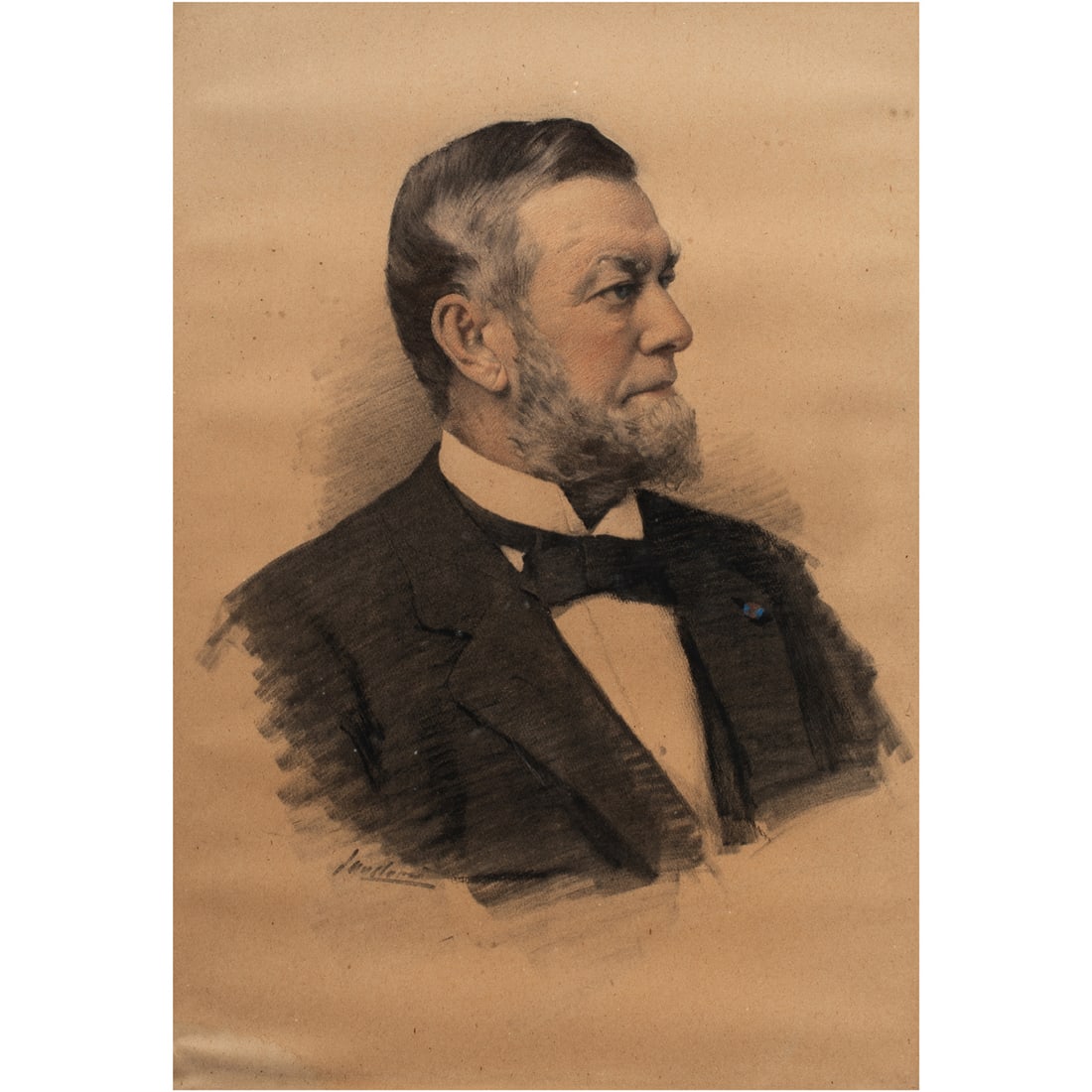 Work on paper, Portrait of Henry Lee Dodge (1 of 5)