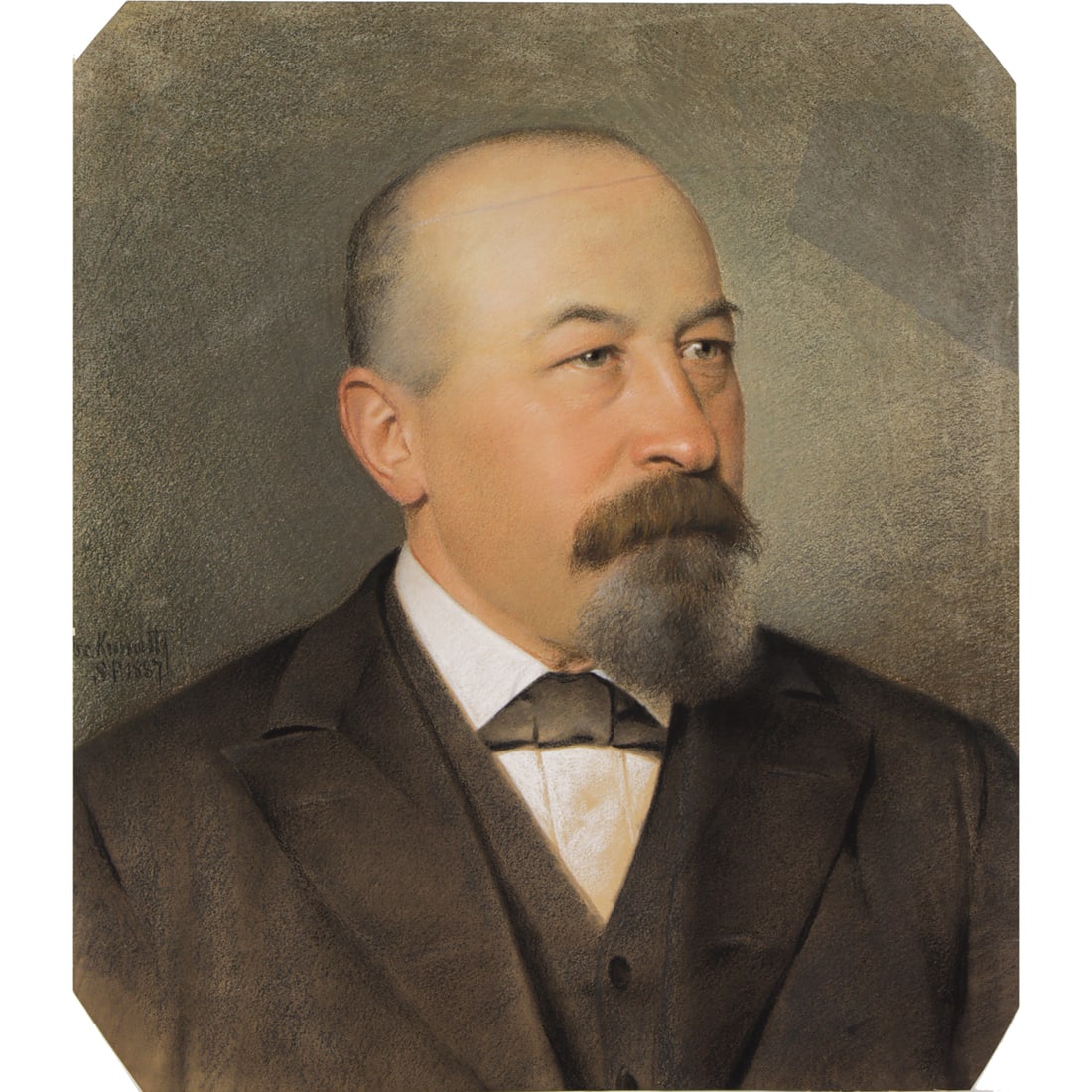 Work on paper, Portrait of Louis Taussig: Anonymous (19th century), "Portrait of Louis Taussig," pastel, museum inventory no: 50923, sheet (unframed): 20.5"h x 17"w. Note: Taussig is most famous for his San Francisco wholesale liquor