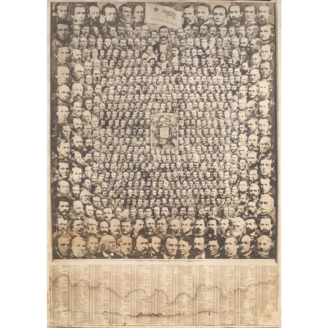 Print, Members of the Society of California Pioneers: "Members of the Society of California Pioneers," lithograph, museum inventory no: 41164, overall (sheet): 43.5"h x 31.25"w. Provenance: Property of the Fine Arts Museums of San Francisco to Benefit