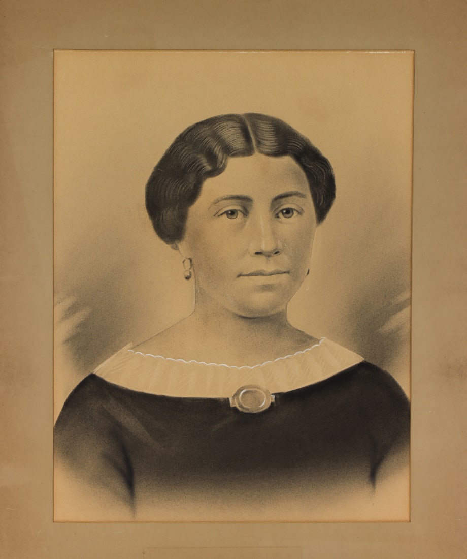 Work on paper, Portrait of Mrs. Barbetta Strauss Weilheimer (1 of 4)