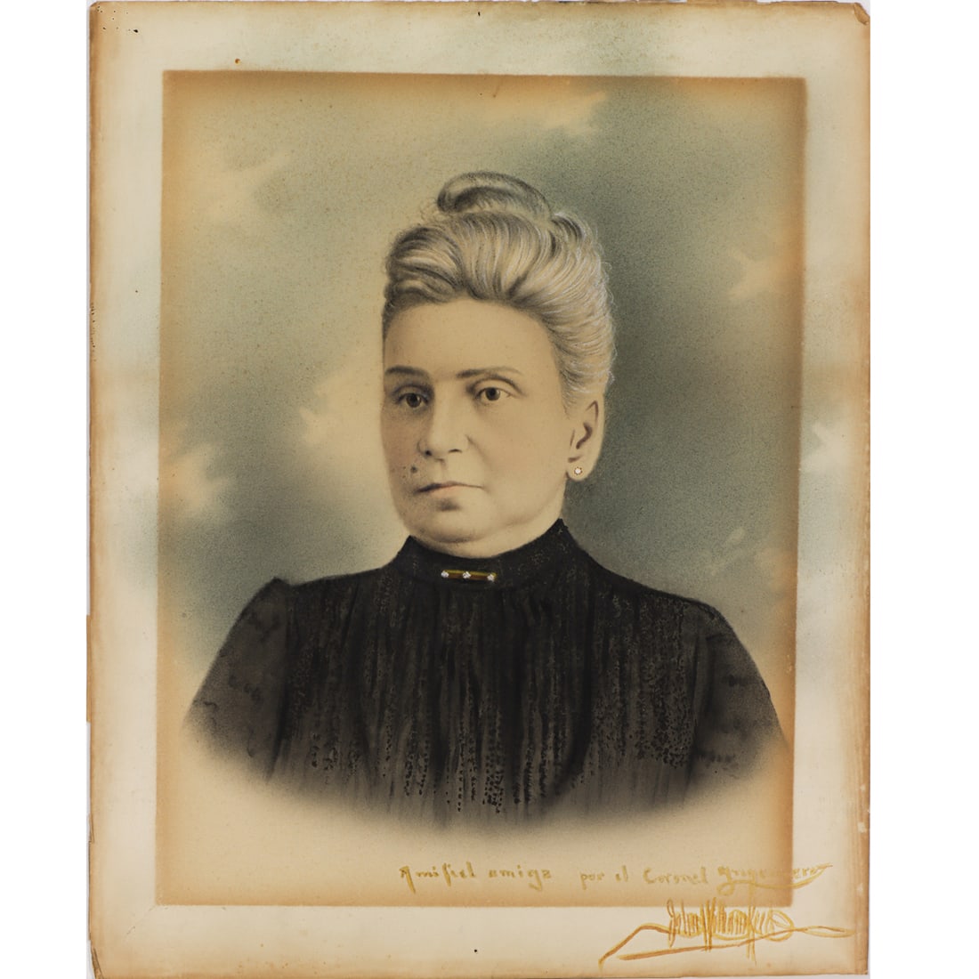 Photograph, Portrait of Ameliana Valencia de Hook: Anonymous (19th century), "Portrait of Ameliana Valencia de Hook," photo enlargement on paper board, museum inventory no: NN12, paper board: 20"h x 16"w. Provenance: Property of the Fine Arts Museums