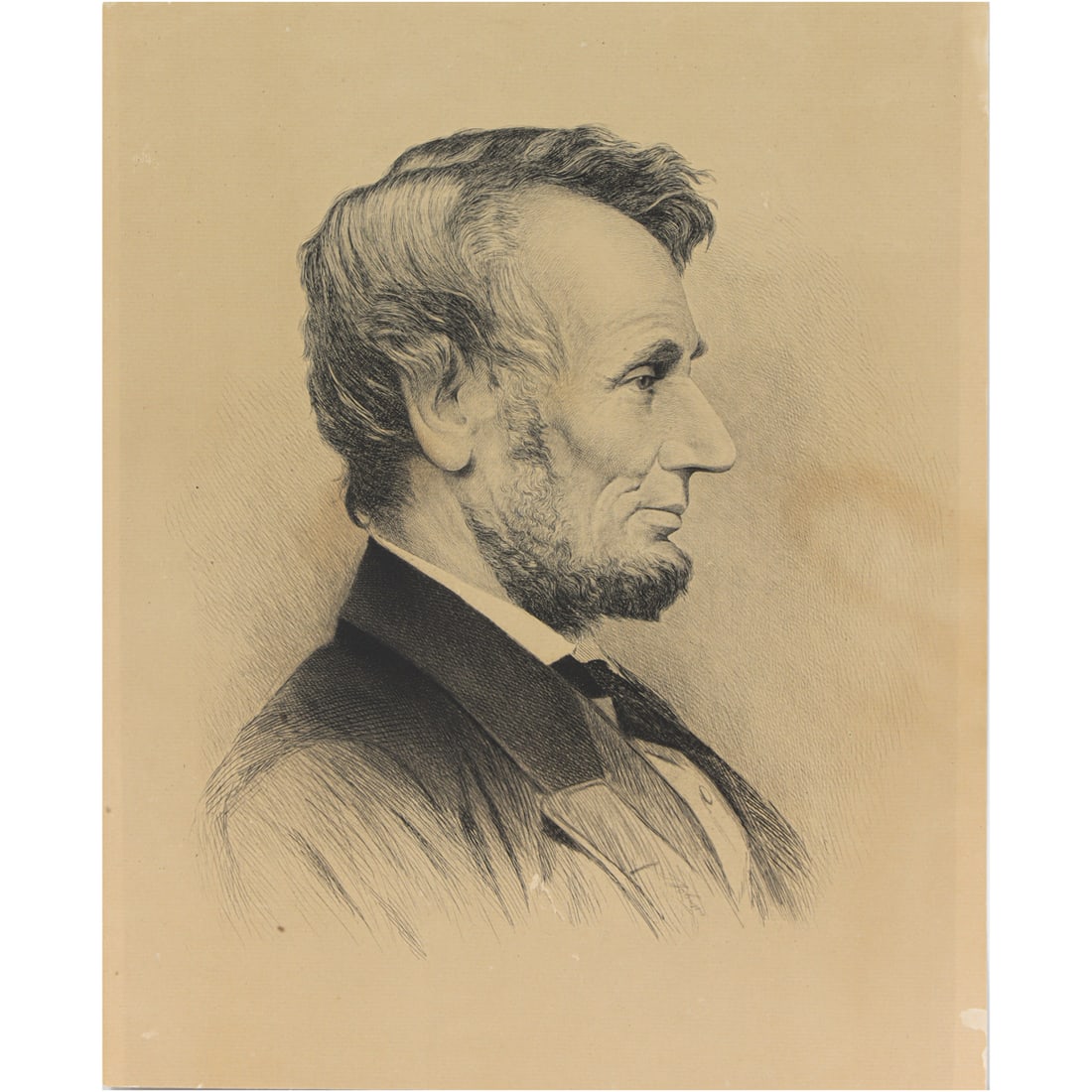 Engraving, Thomas Johnson: Thomas Johnson (American, 1844-1904), "Abraham Lincoln," engraving, museum inventory no: 52098, overall: 13"h x 10.25"w. Provenance: Property of the Fine Arts Museums of San Francisco to Benefit the