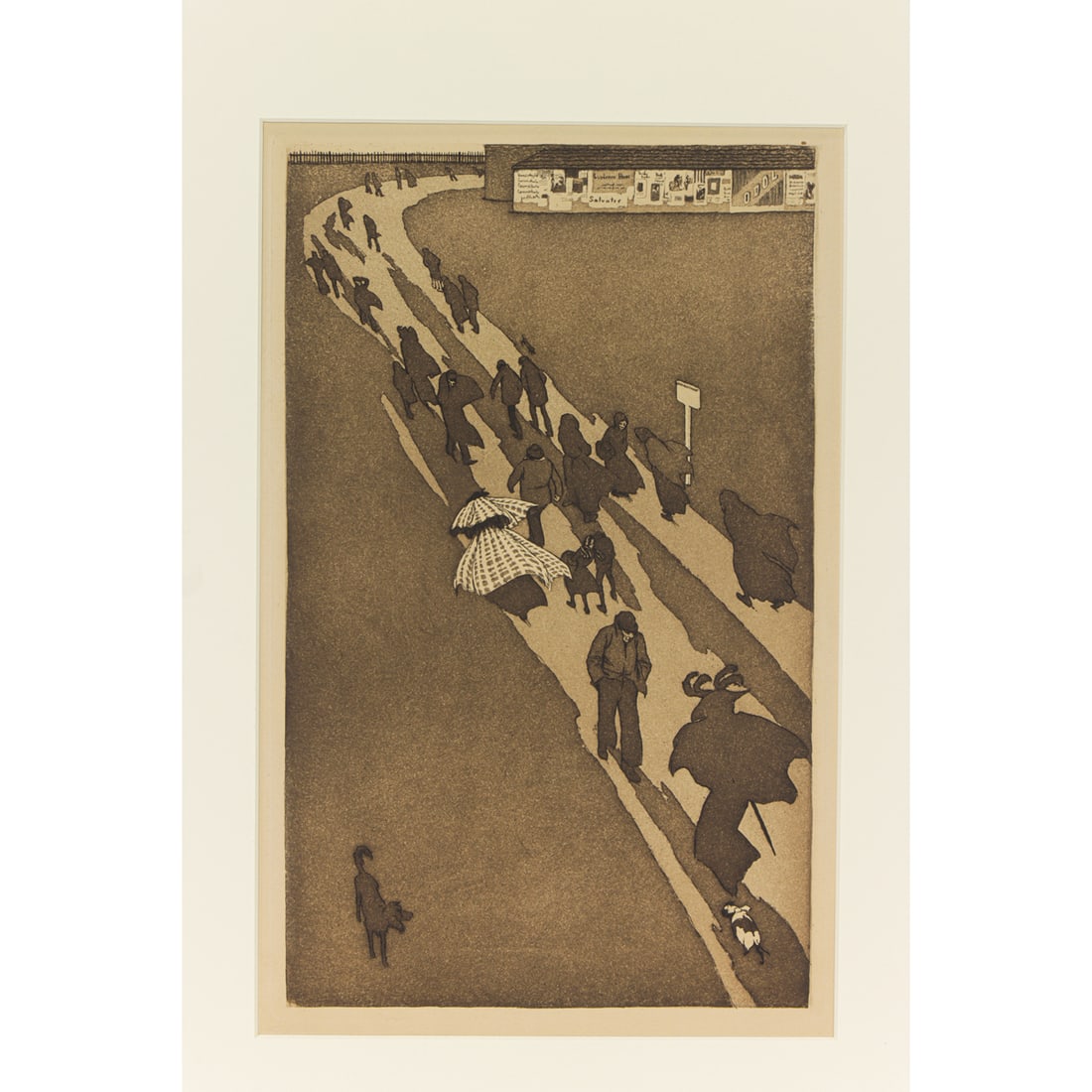 Print, Eugen Kirchner: Eugen Kirchner (German, 1865-1938), "November," 1896, aquatint and etching, museum inventory no: 1989.1.290, image: 12.63"h x 7.83"w, overall (with mat): 25.5"h x 19.25"w. Provenance: Property of the