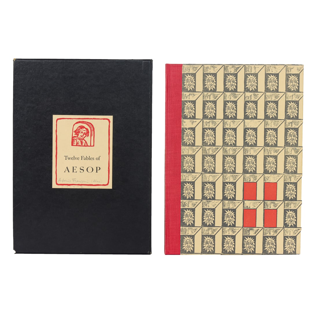 Book, Antonio Frasconi: Antonio Frasconi (1919-2013), "Aesop," 1954, book, author: Glenway Wescott, printer: Joseph Blumenthal, publisher: The Museum of Modern Art - "Twelve Fables of Aesop retold by Glenway Westcott