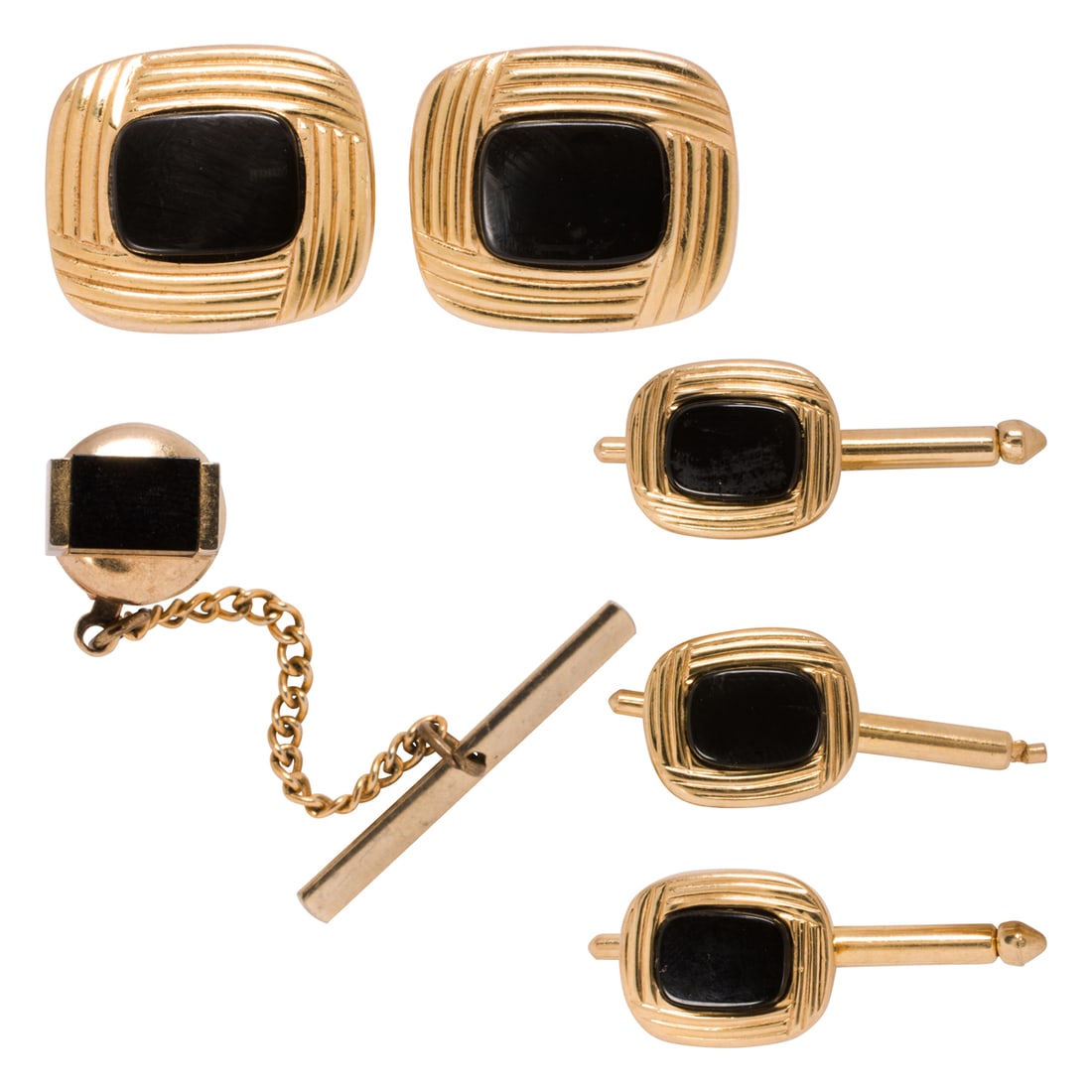 An onyx and 14k gold dress set (1 of 1)