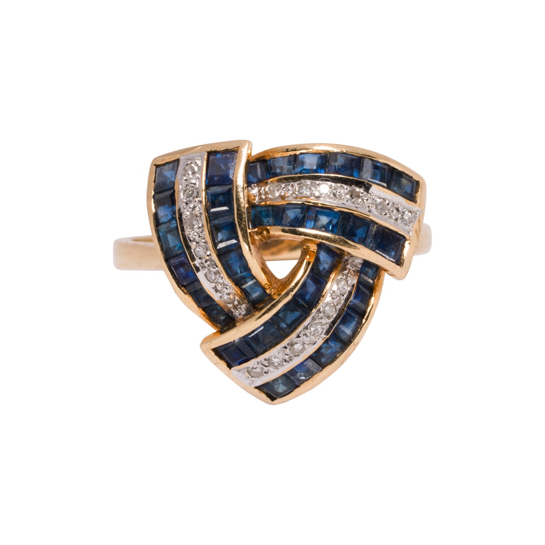 A sapphire, diamond, and 14k gold ring (1 of 2)