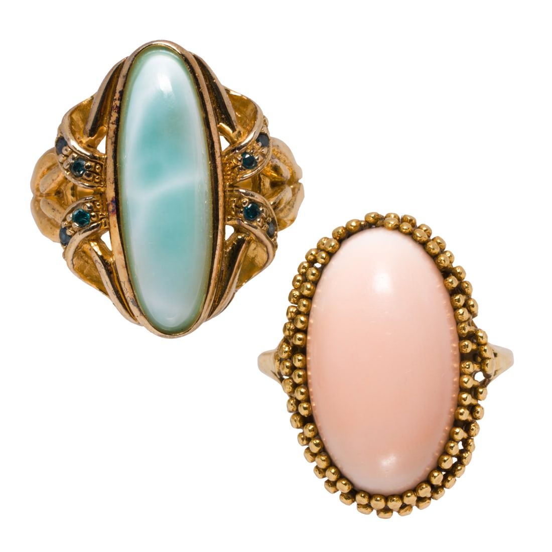 Two gem-set and gold rings (1 of 2)