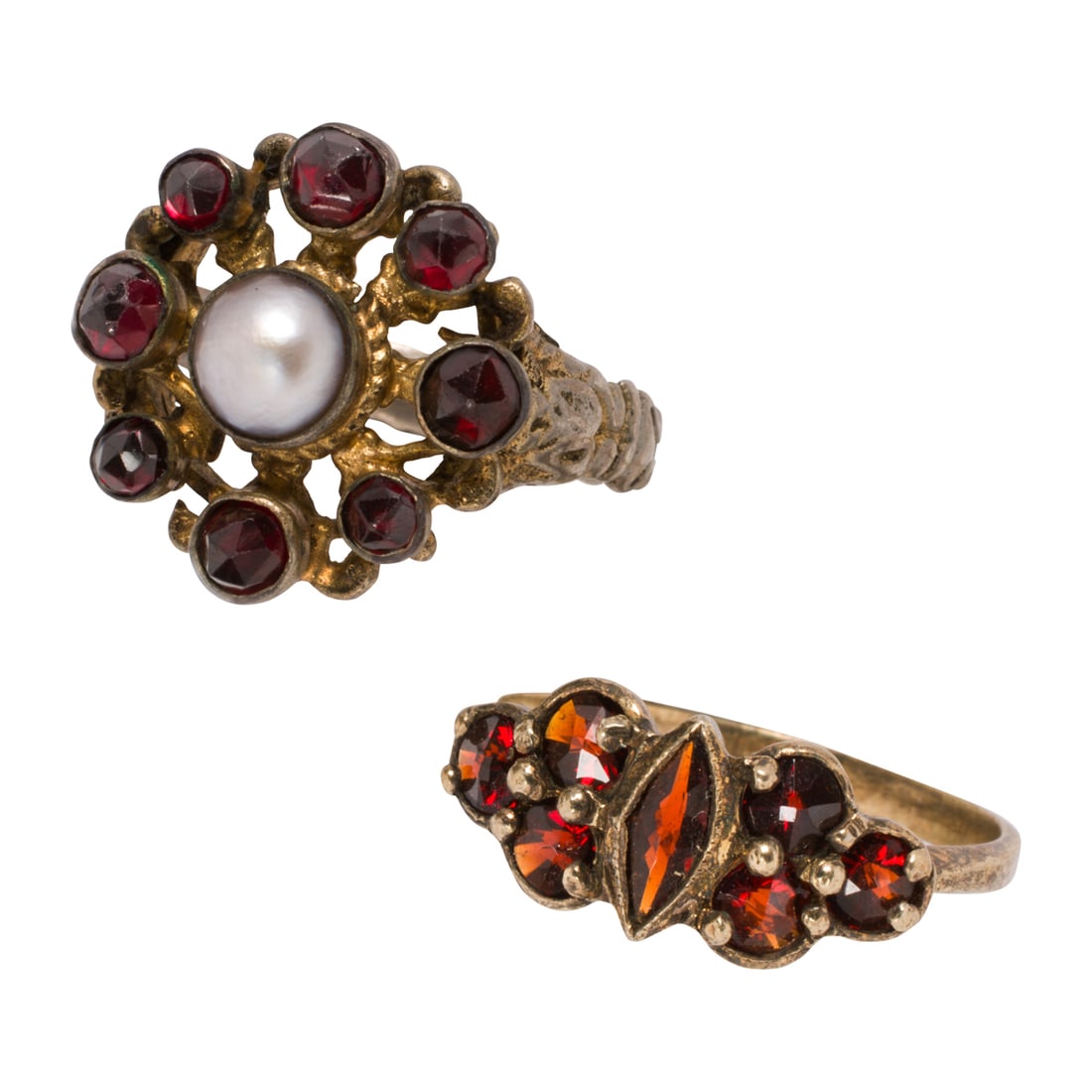 Two antique silver rings - 2