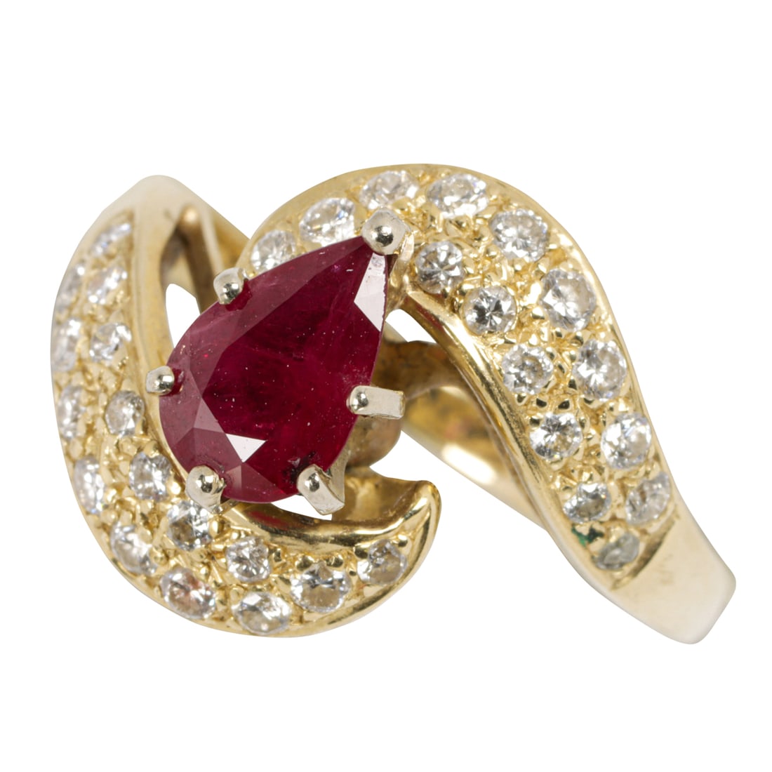 A ruby, diamond and 14k gold ring - 2
