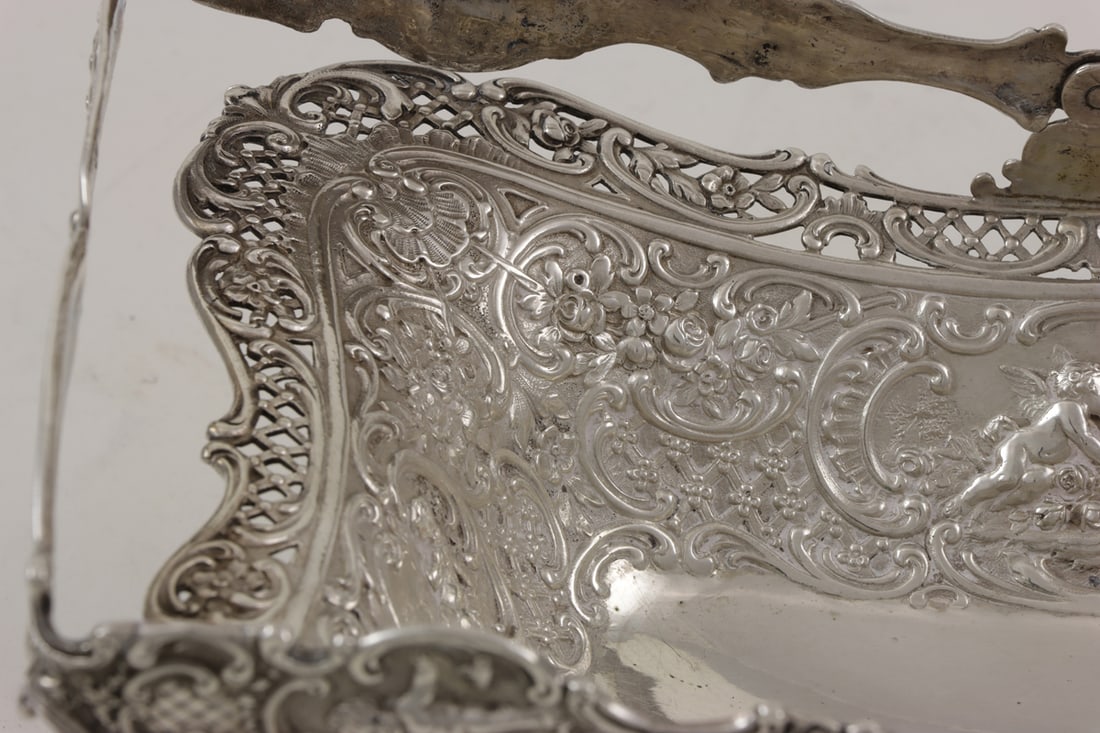A Continental 800-Silver Handled Basket - 3
