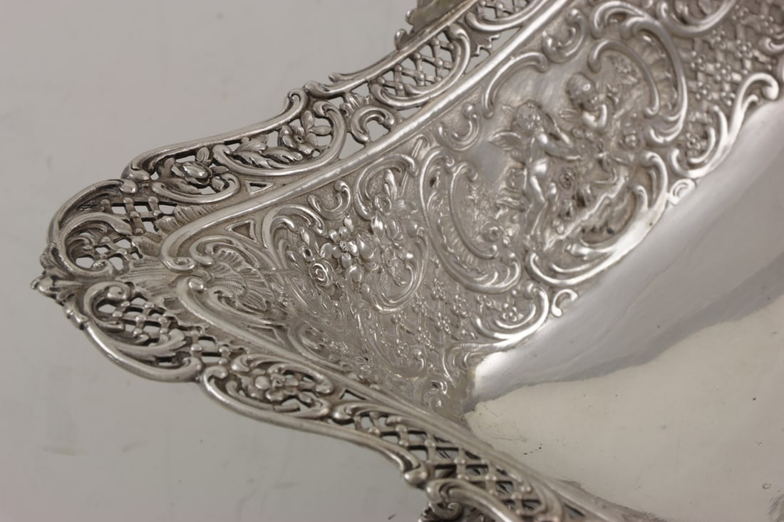 A Continental 800-Silver Handled Basket - 5