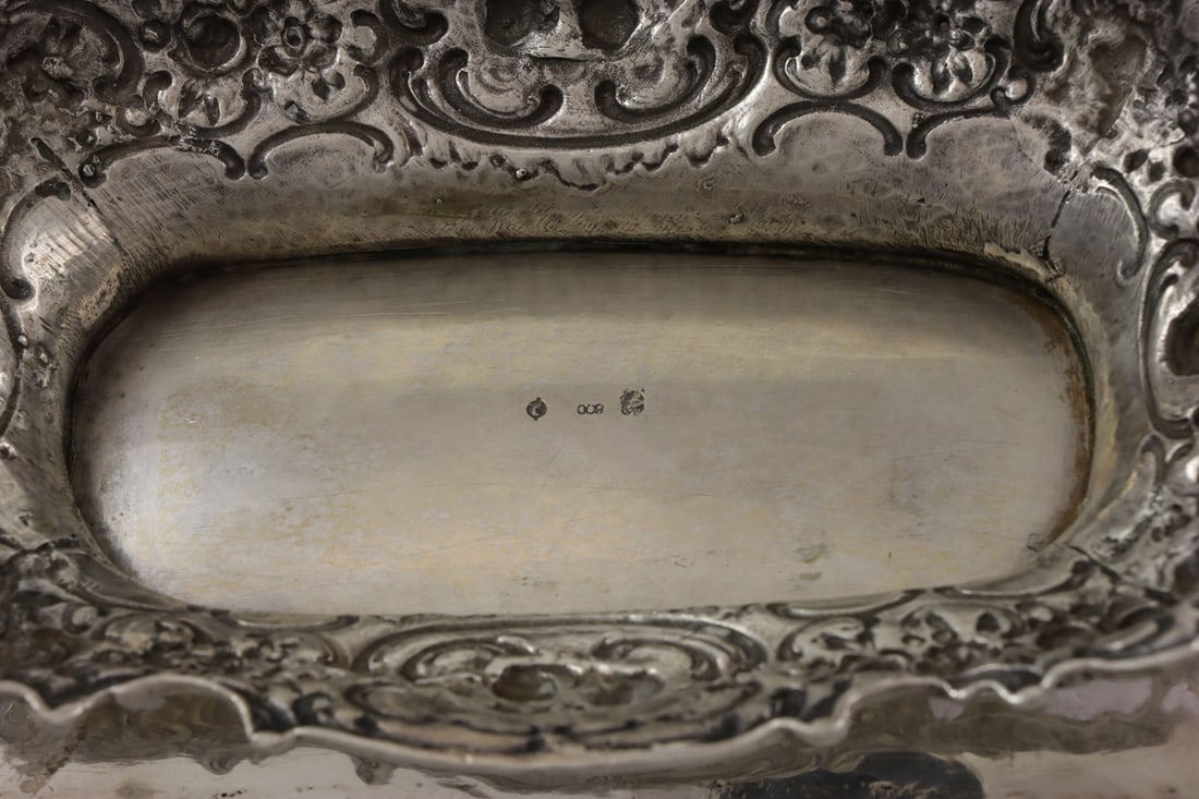 A Continental 800-Silver Handled Basket - 6