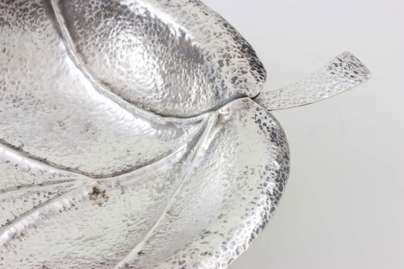 A 900-Silver Leaf Form Bowl - 3
