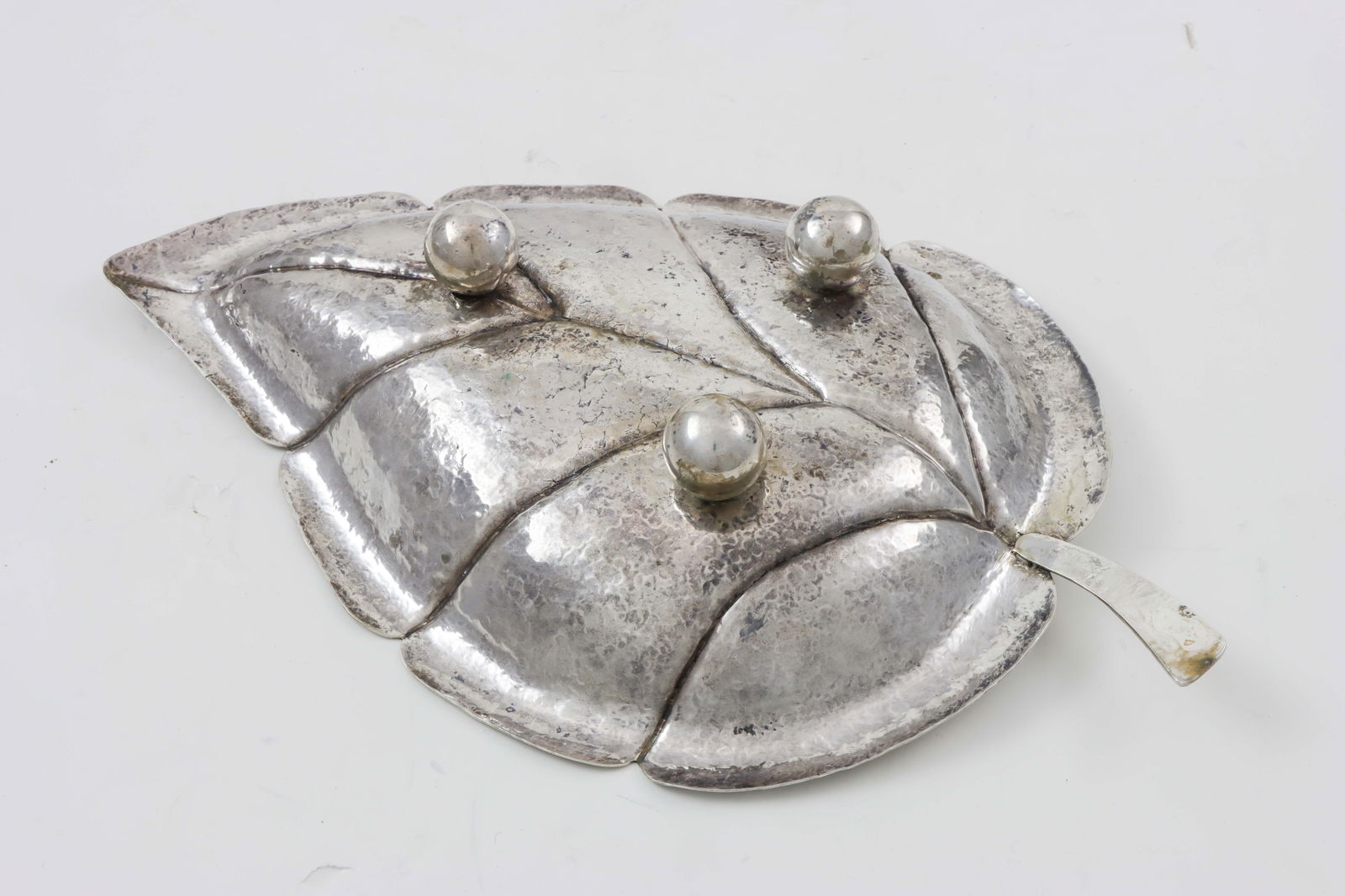 A 900-Silver Leaf Form Bowl - 5