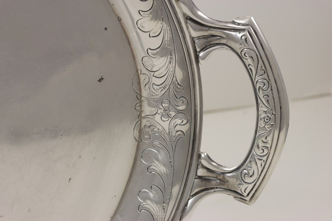 An Oval Sterling Tray - 3