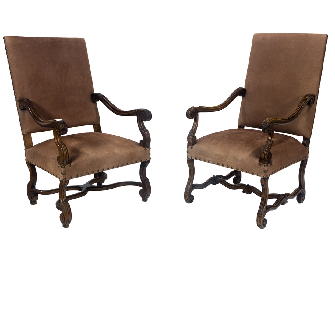 A pair of English hall chairs circa 1900 (1 of 5)