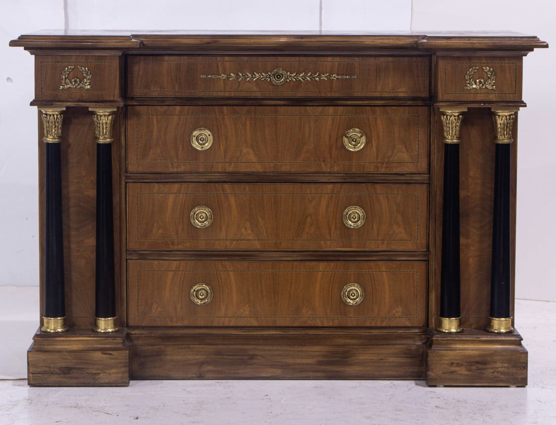 A Biedermeier style gilt mounted chest (1 of 7)