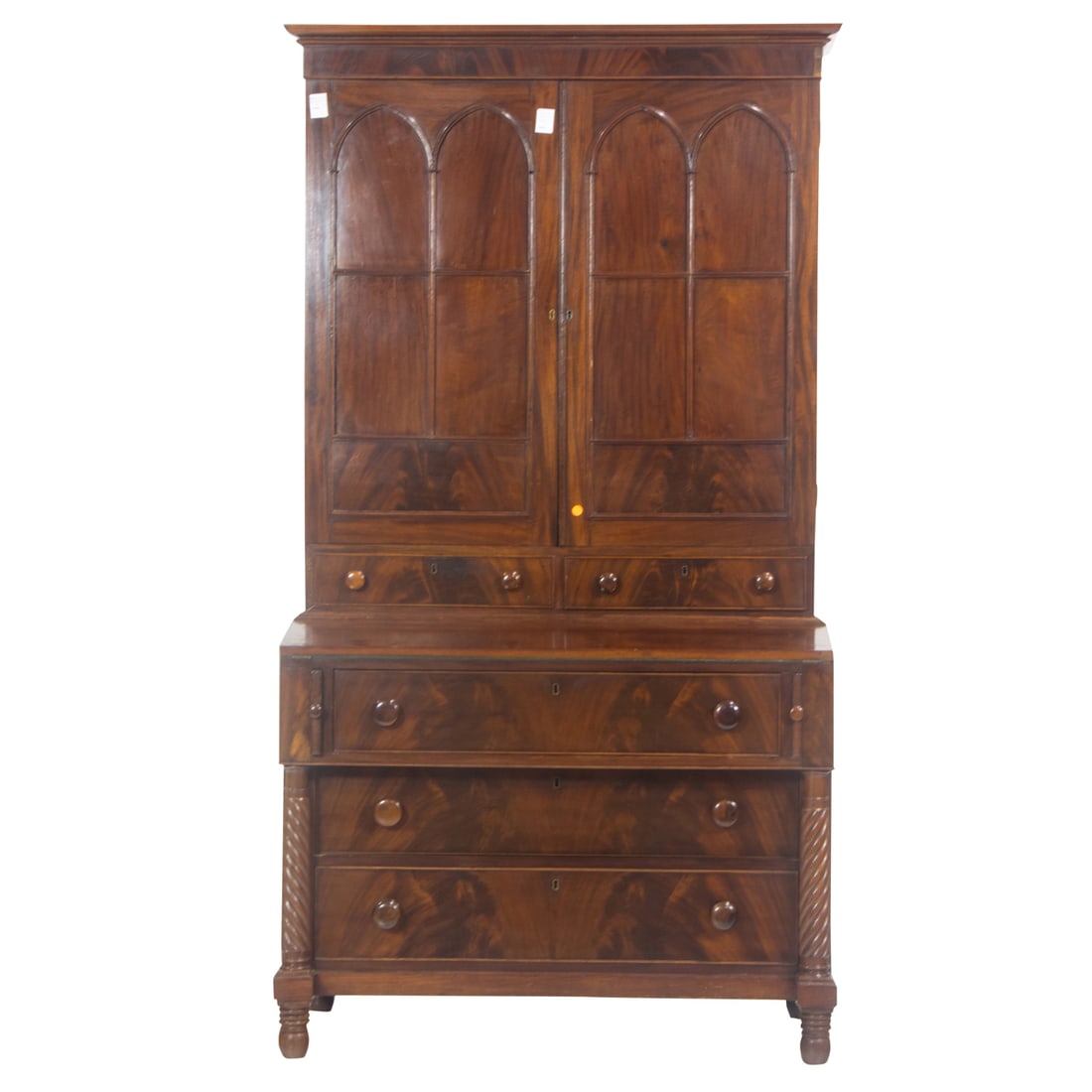 An Empire mahogany secretary circa 1840 (1 of 5)