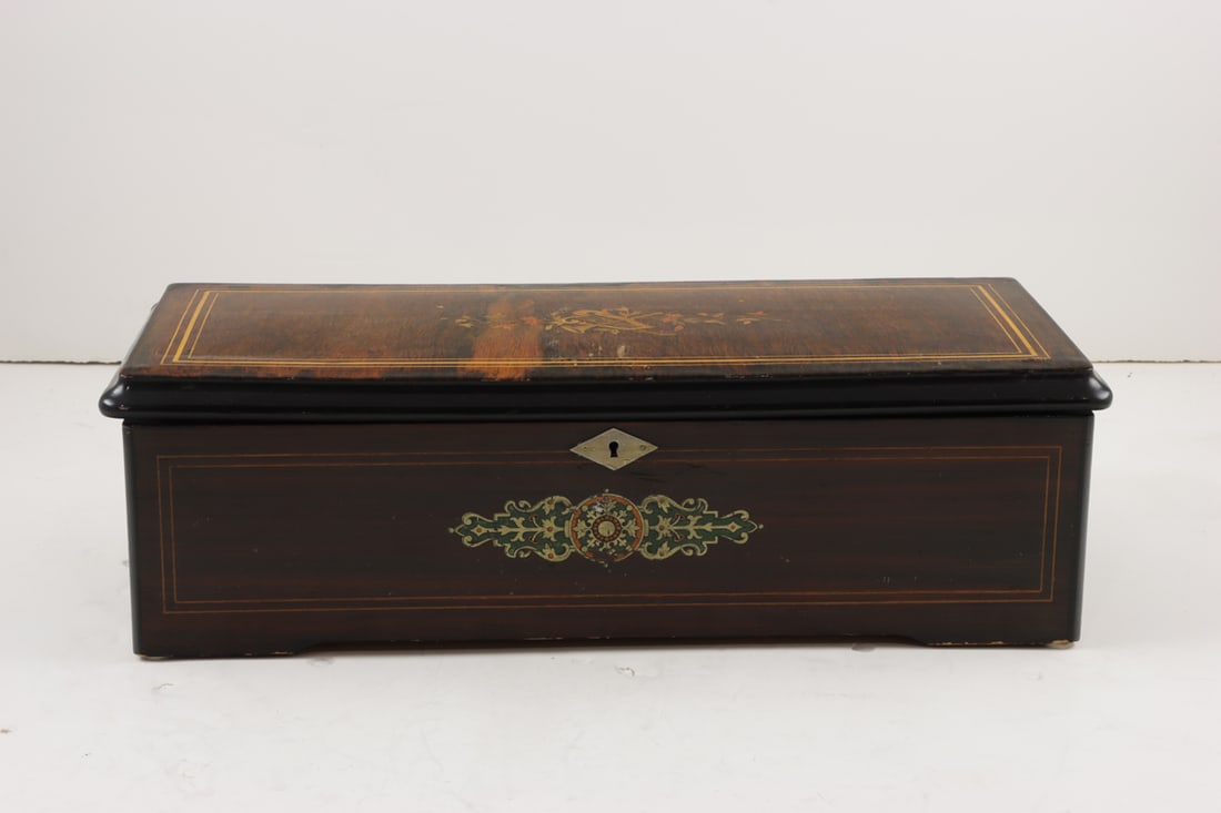 A Swiss cylinder music box, Mermod Fr?res, late 19th century, (1 of 7)