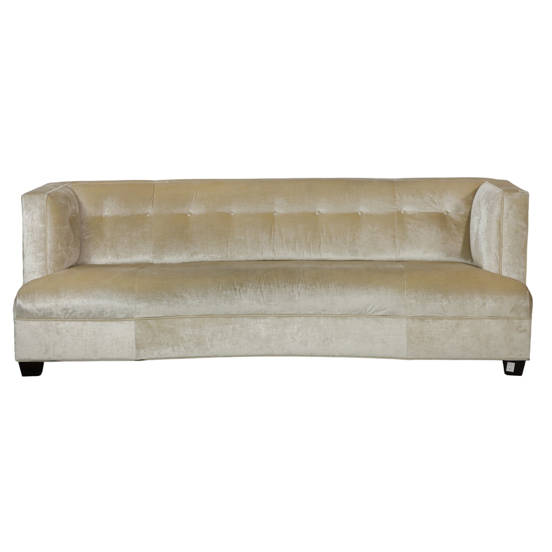 A contemporary silk velvet upholstered sofa (1 of 5)