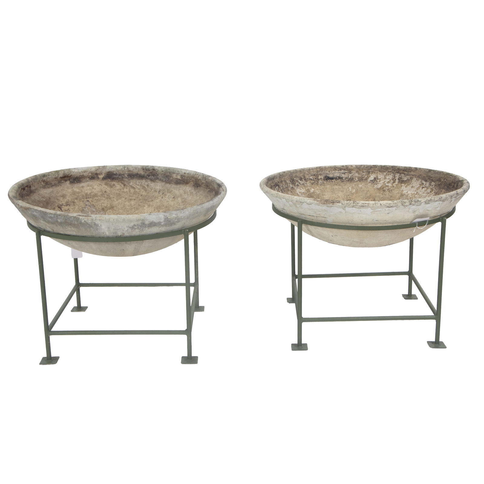 A pair of Willy Guhl for Eternit fiber cement Excentrique basin planters on stands (1 of 7)