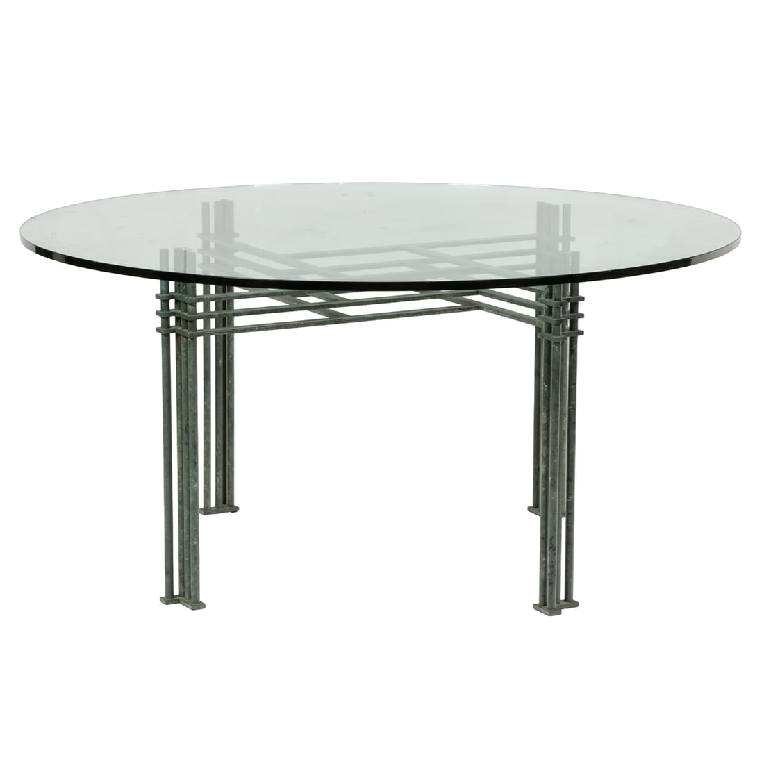 A contemporary glass top table (1 of 5)