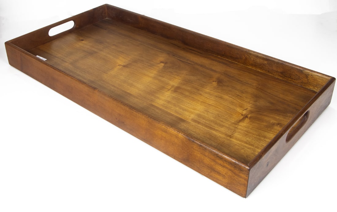 A Hawaiian koa serving tray: A Hawaiian koa serving tray, 3"h x 16"w x 32"d