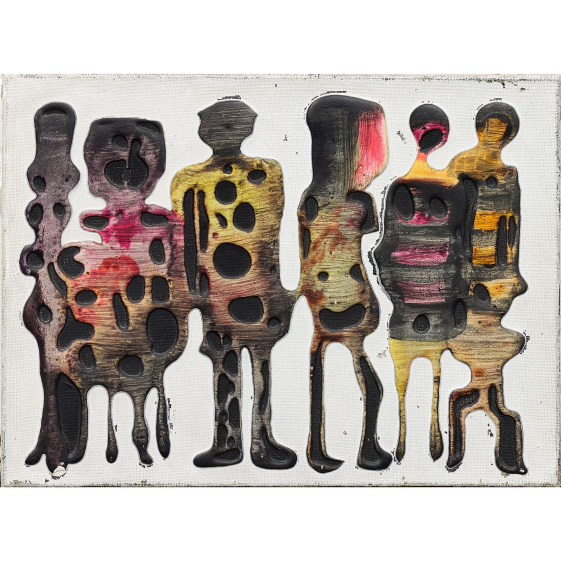 Painting, Yiannis Maltezos: Yiannis Maltezos (Greek, 1915-1987), Untitled, acrylic and mixed media on canvas, canvas (unframed): 9.5"h x 13"w