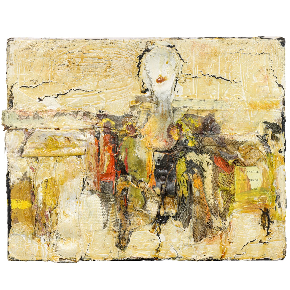 Mixed Media, Dennis Hare: Dennis Hare (American, 1946-2024), Untitled (Abstract), mixed media, signed lower left and signed and dated verso, canvas (unframed): 16"h x 20"w
