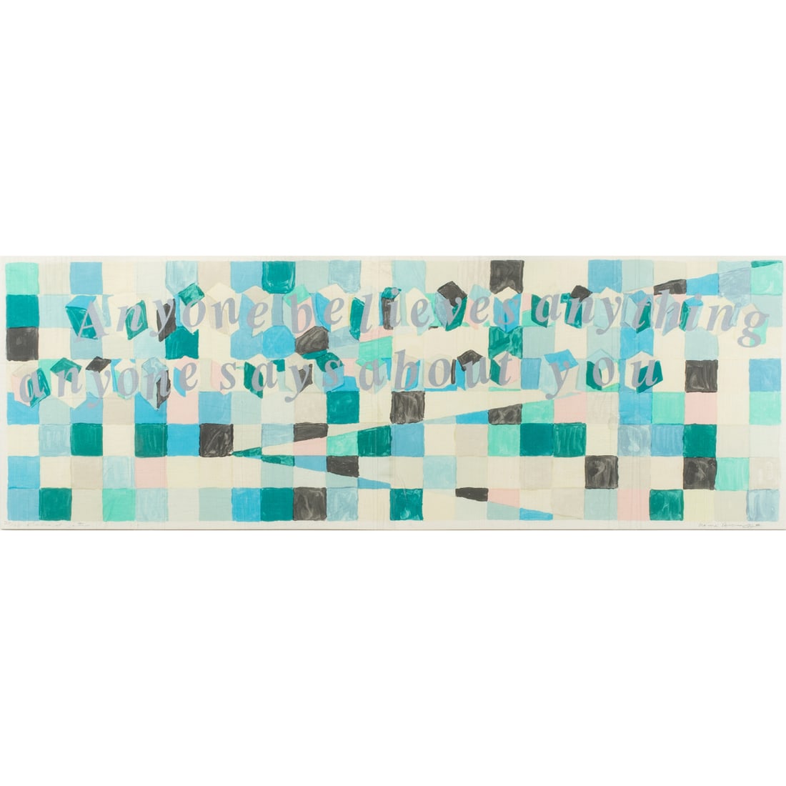 Print, Richard Tuttle: Richard Tuttle (American, b. 1941), "Poetry Project," 1991, serigraph and lithograph on wove paper, pencil signed lower left, pencil signed by poet Mei-mei Berssenbrugge lower right, edition 20/75,