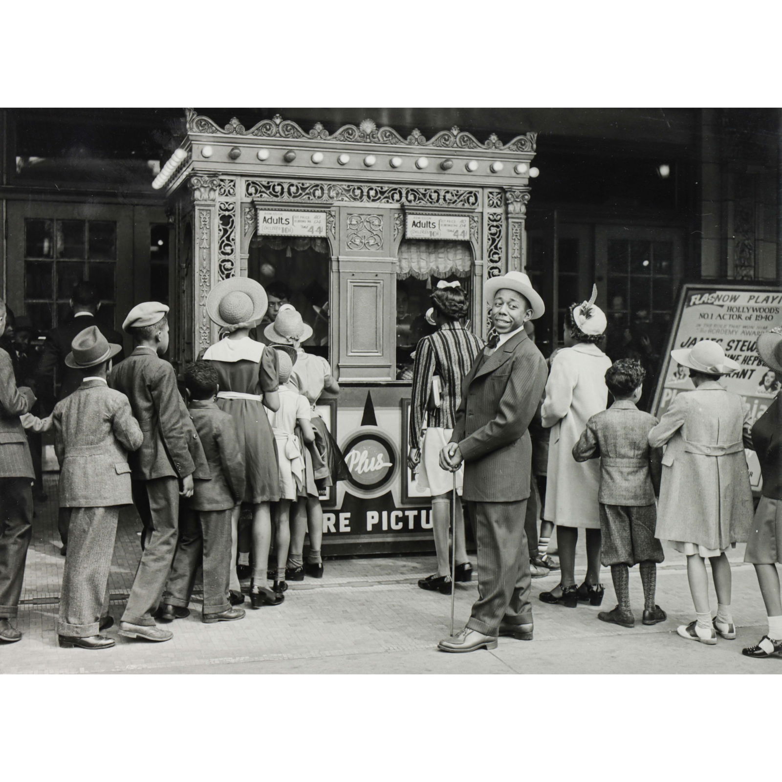 Photograph, Russell Lee: Russell Lee (American, 1903-1986), "Outside the Regal Theater on 47th, Chicago," 1941, gelatin silver print, sight: 7"h x 9.5"w in, overall (with frame): 15.75"h x 17.5"w